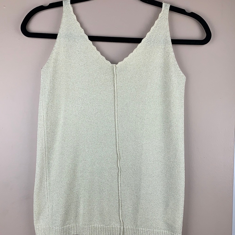 2bella Gold Knit Tank Top